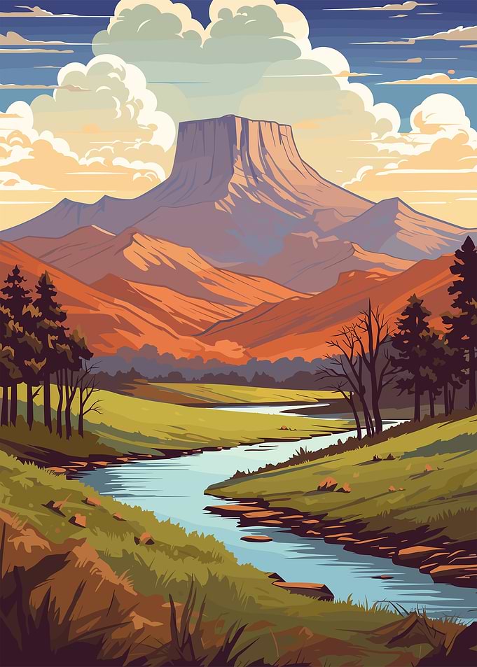Mountain And Forest