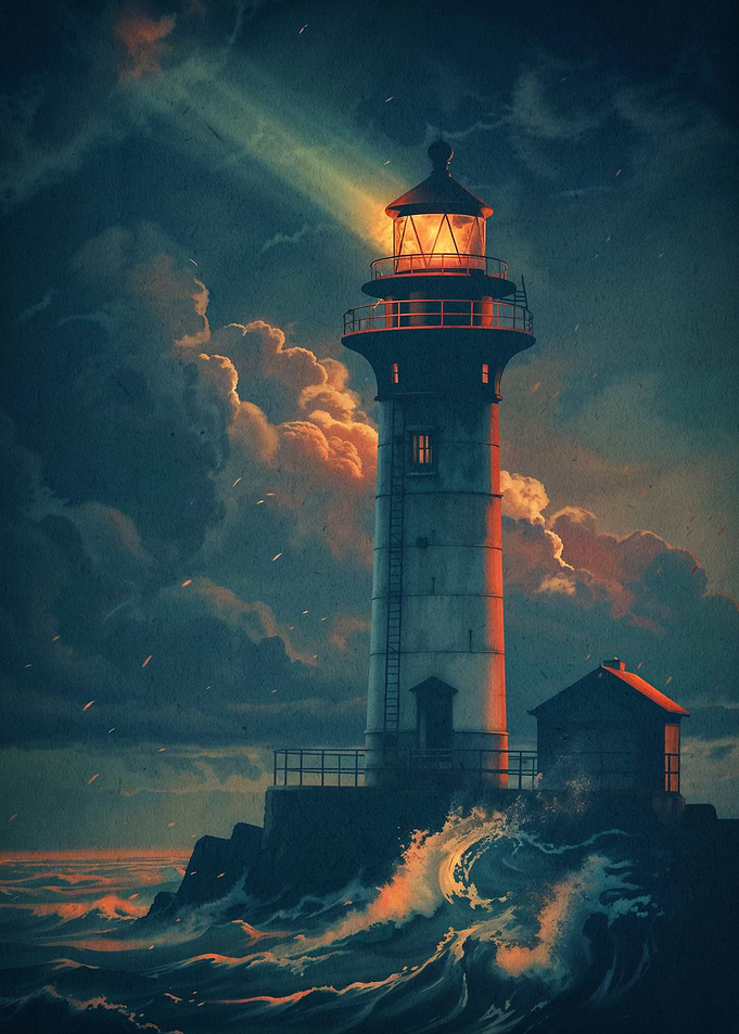 Lighthouse In The Storm