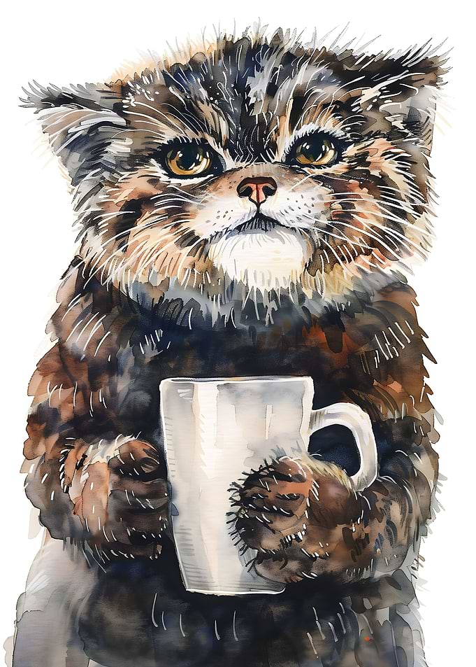 Manul Pallas Cat Coffee