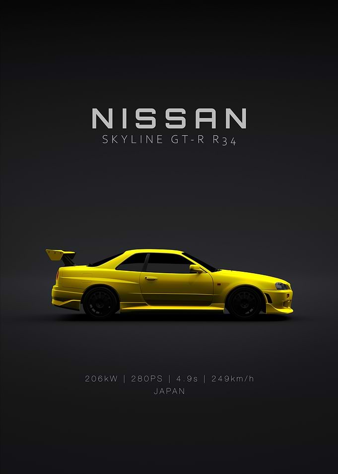 Skyline GTR R34 1999 Yello