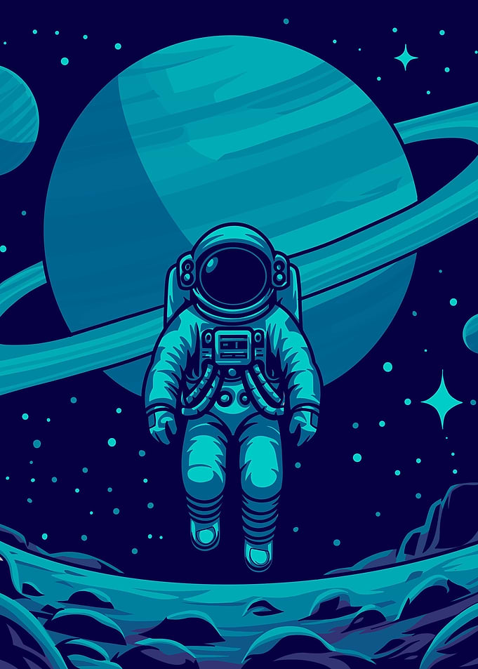 Astronaut in Saturn