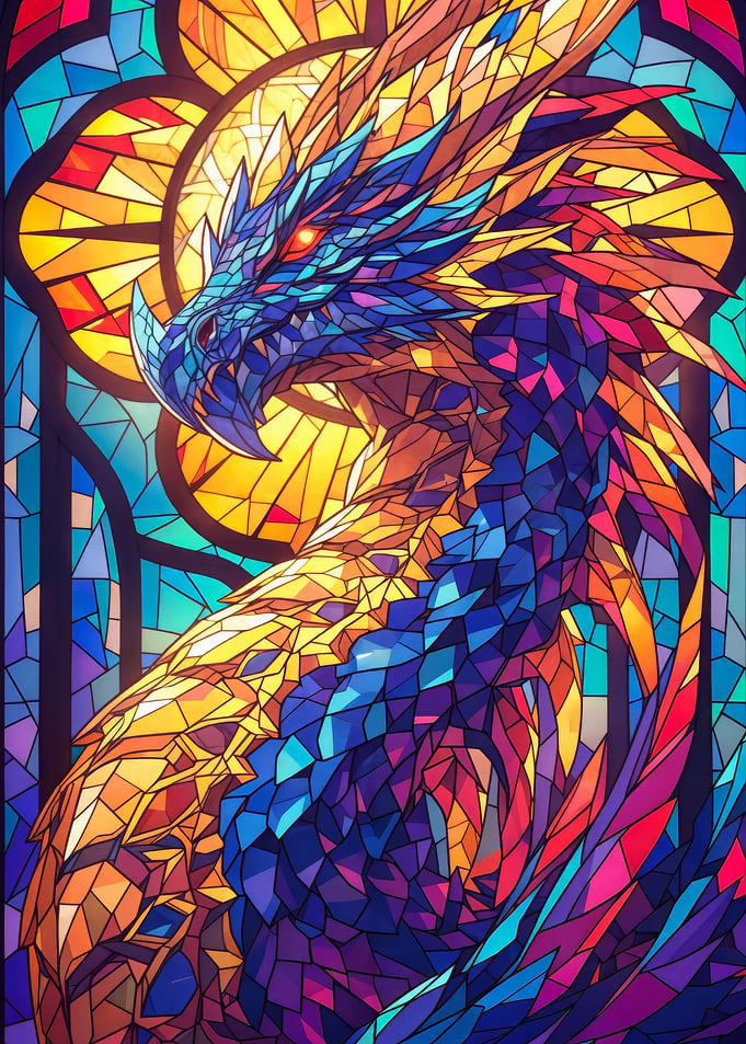 Epic Stained Glass Dragon