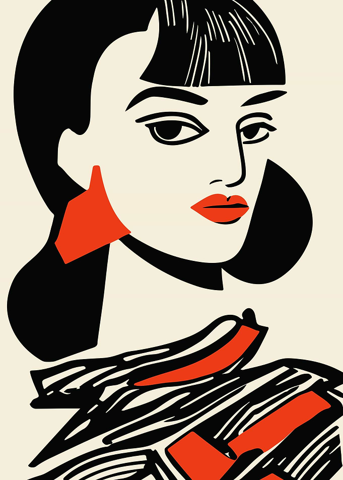 Retro Woman Portrait