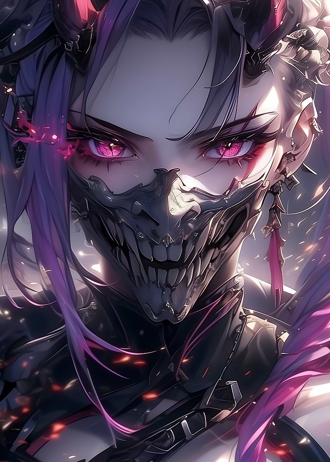 Demonic Anime gothic girl