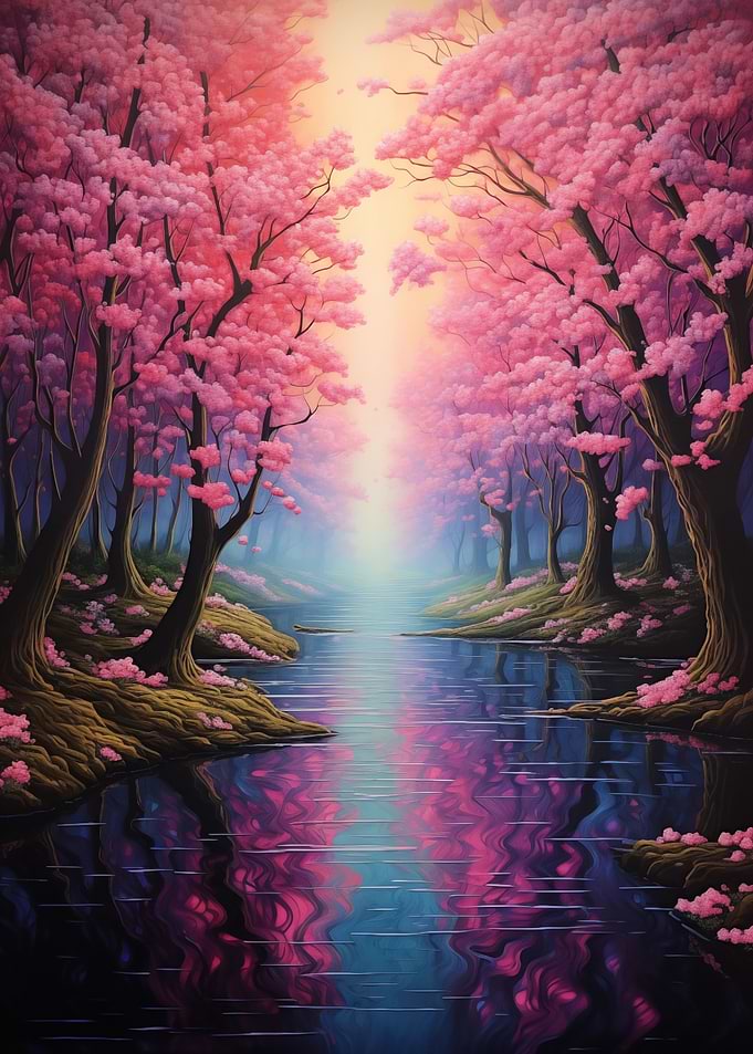 Cherry Blossom Reflections