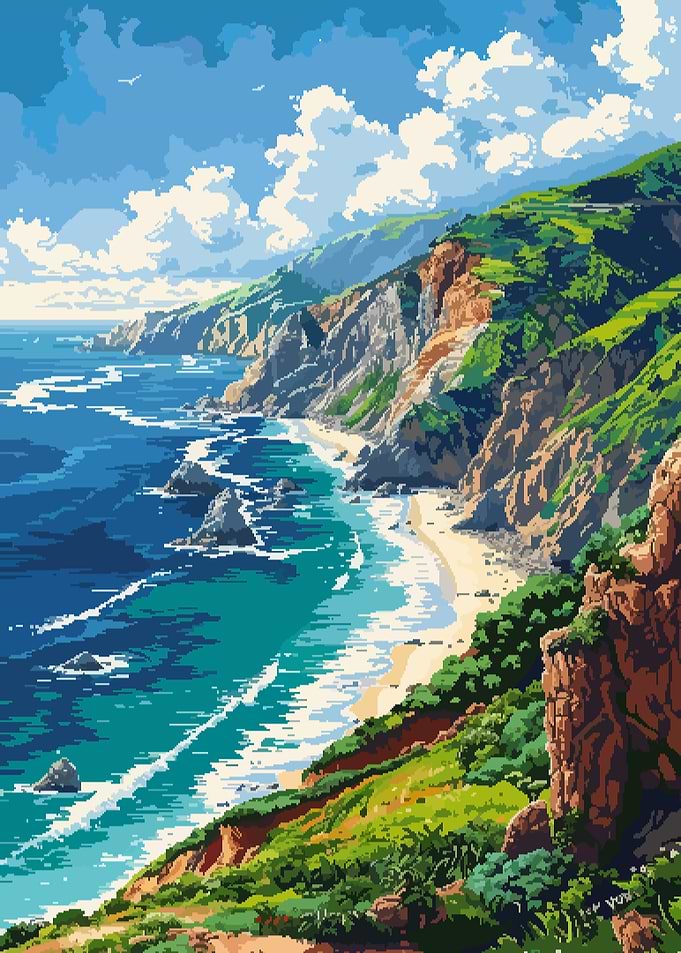 California Pixel Art