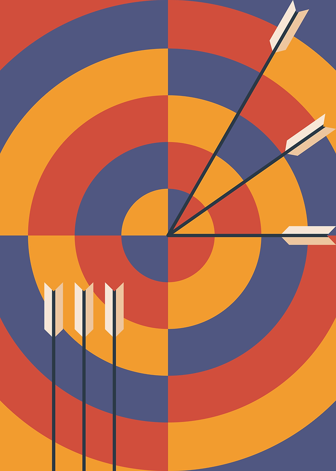 Abstract aim with arrows