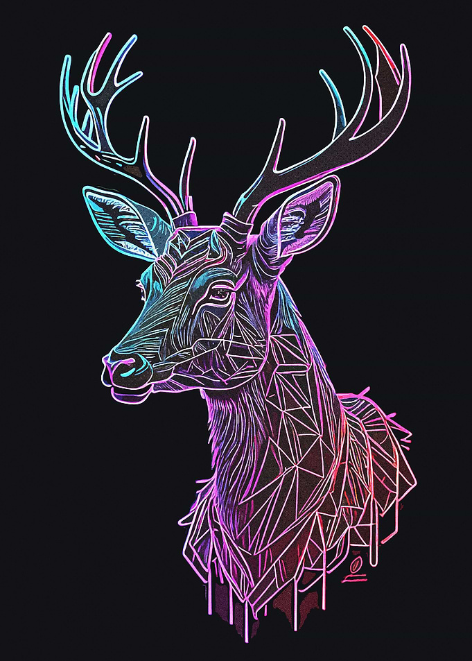 Neon Deer