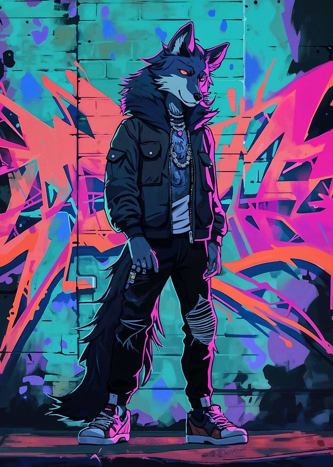 wolf cyberpunk