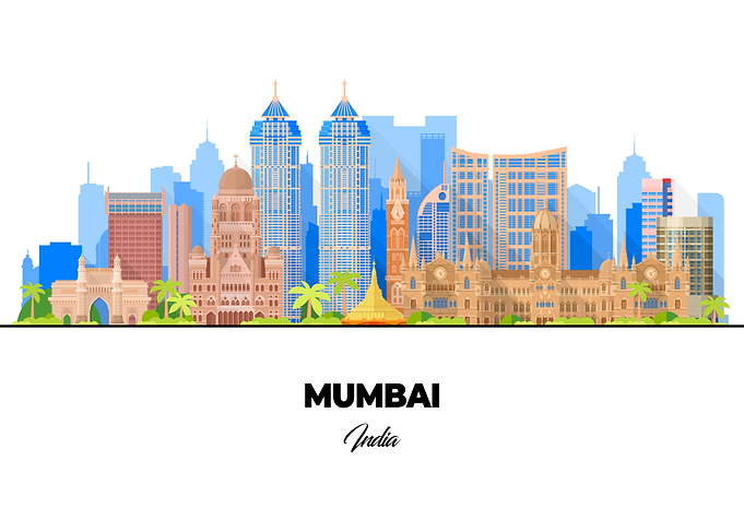Mumbai India Skyline