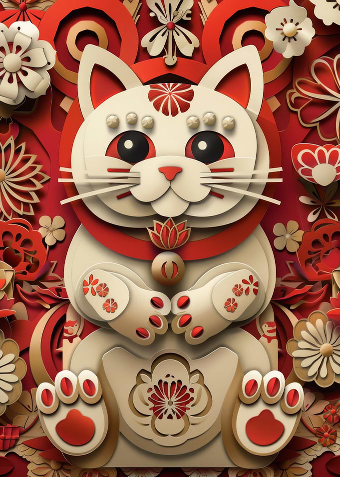 Lucky Cat Paper Craft