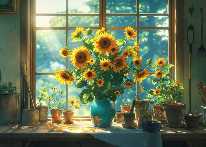 Sunflower Bouquet Cottage