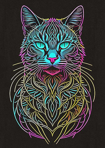 Neon Cat