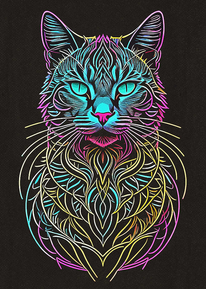 Neon Cat