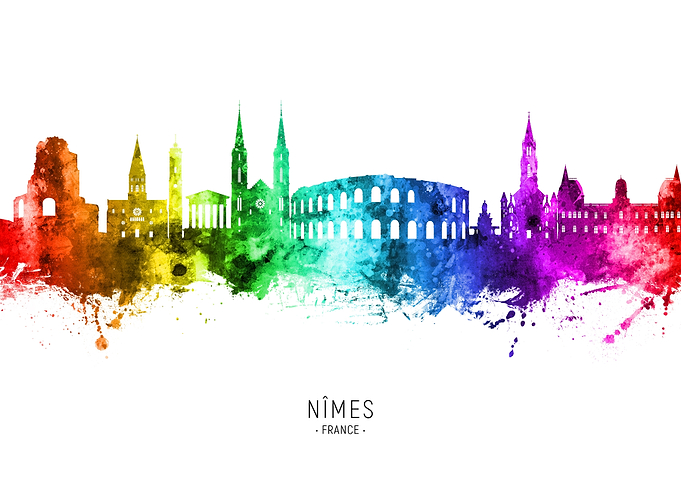 Nimes Skyline France