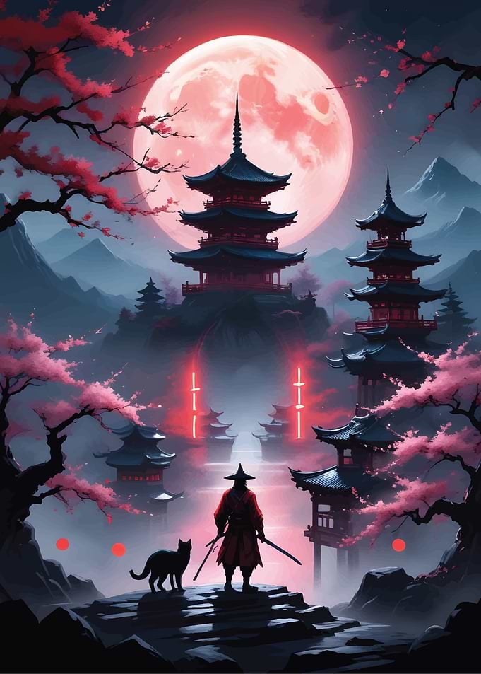 red moon samurai