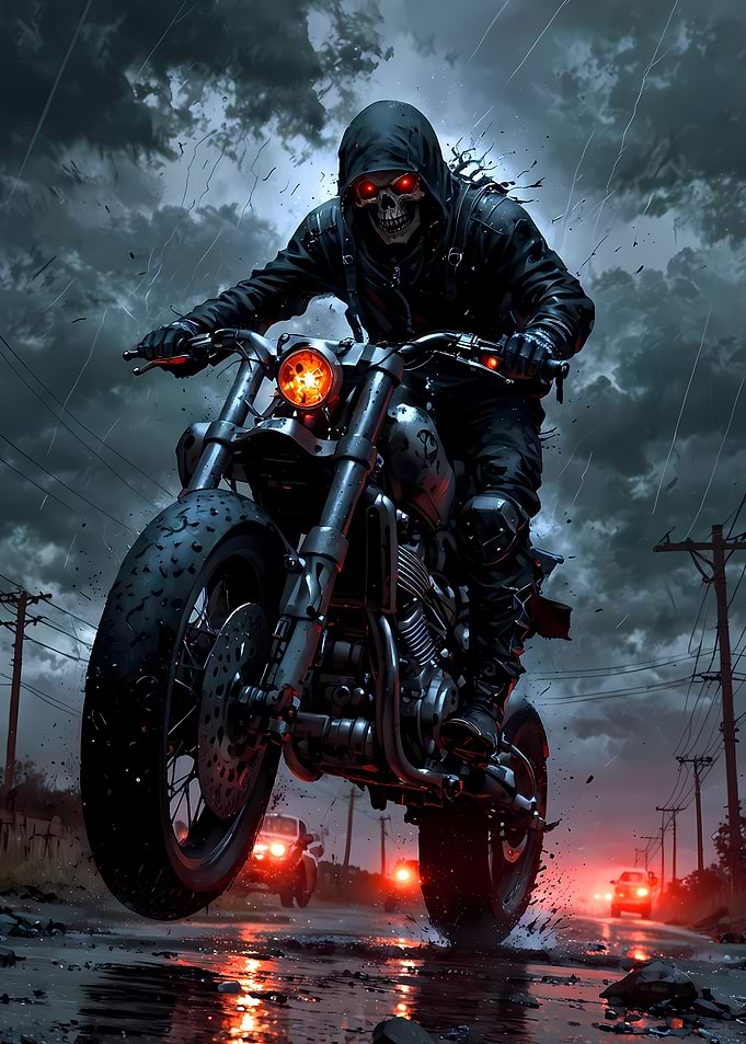 Rider in a Dystopian World