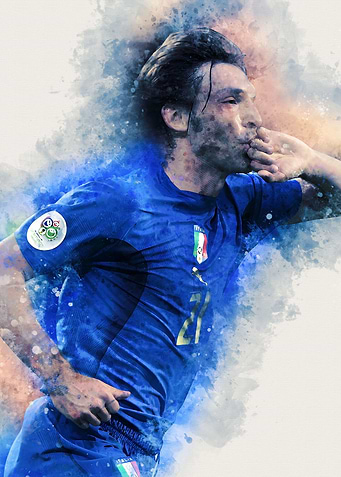 Andrea Pirlo Watercolor