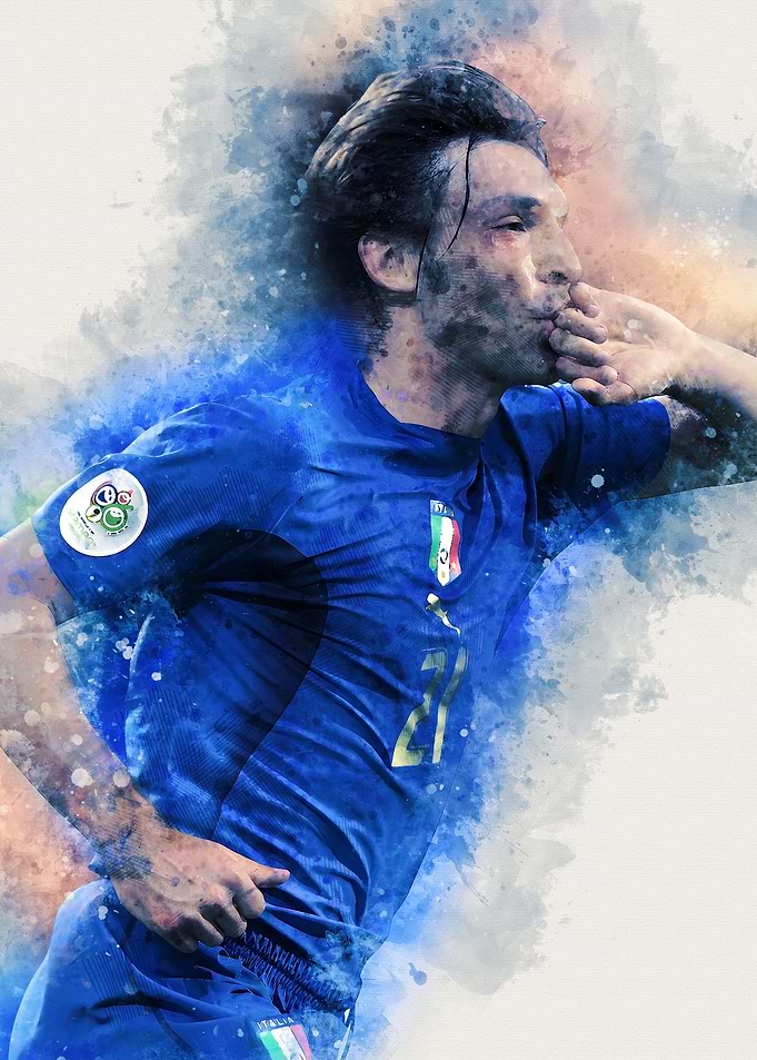 Andrea Pirlo Watercolor