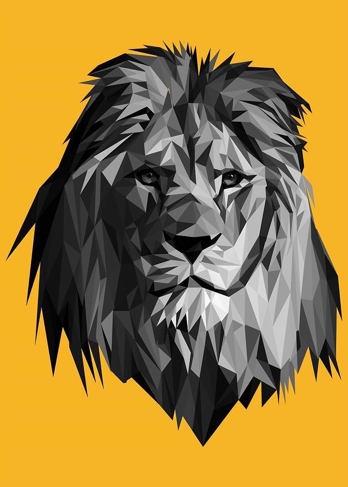 lion nursery poster