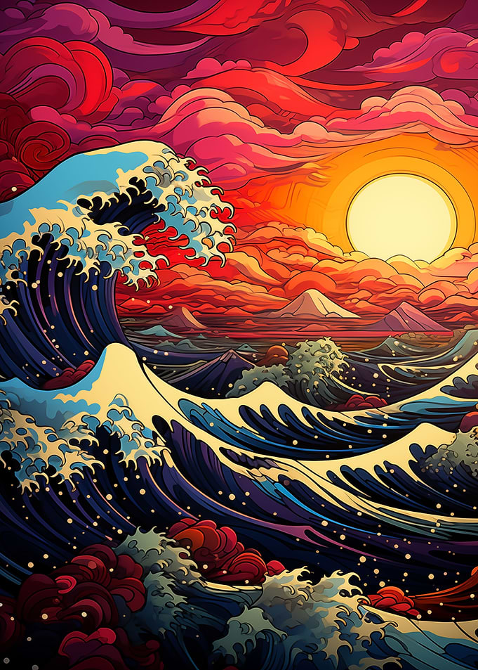 Big Wave Beach Sunset