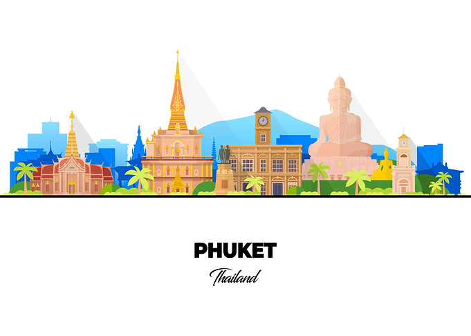 Phuket Thailand Skyline
