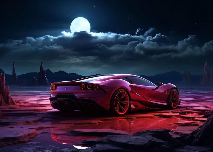 Sport car Ferrari Roma