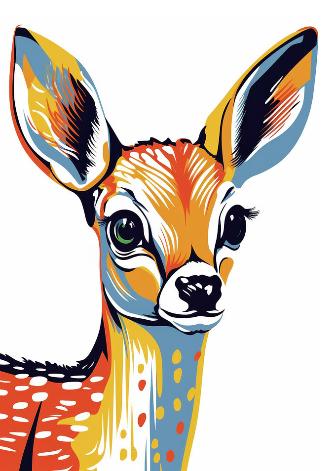 Cute deer face