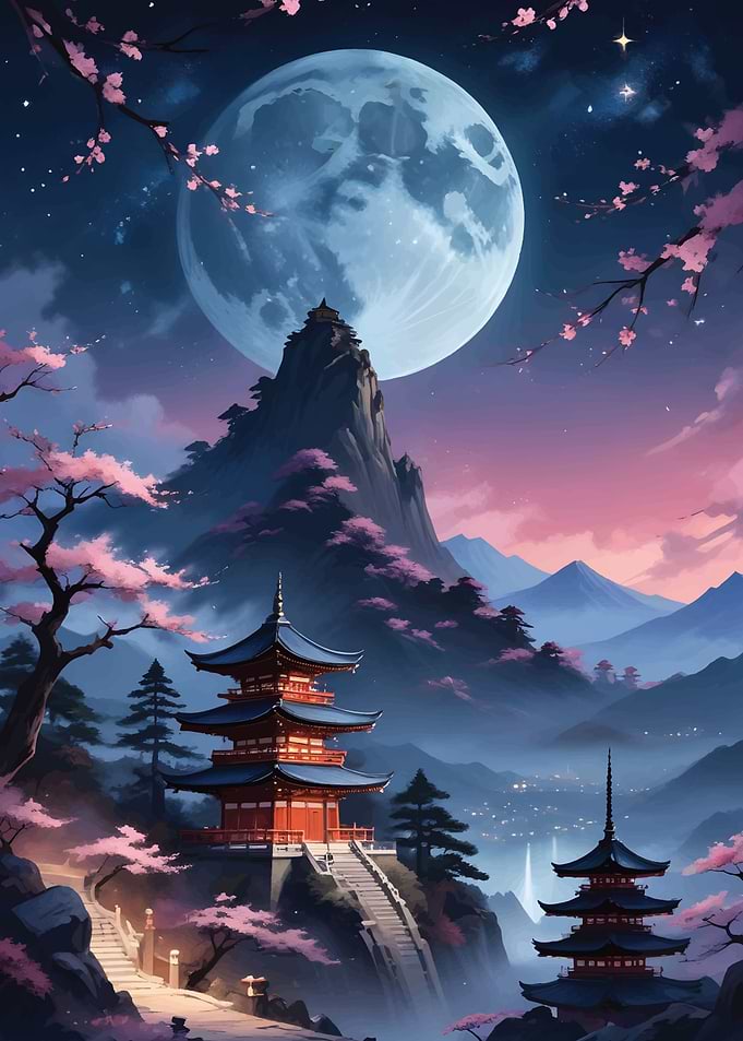 Cherry Blossom and moon
