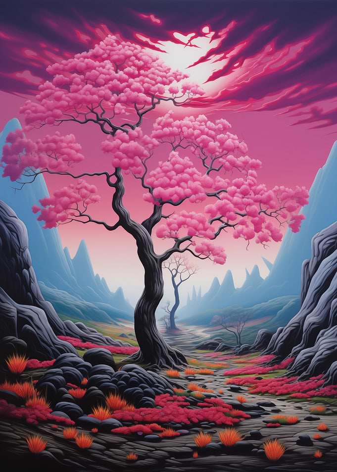 Lonely Cherry Blossom Tree