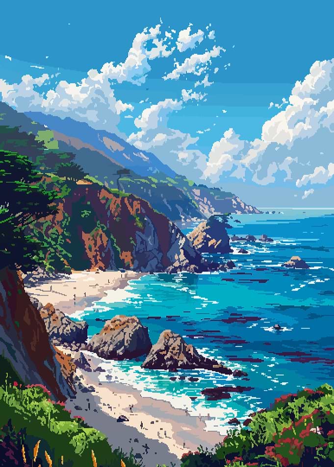 California Coast Pixel Art