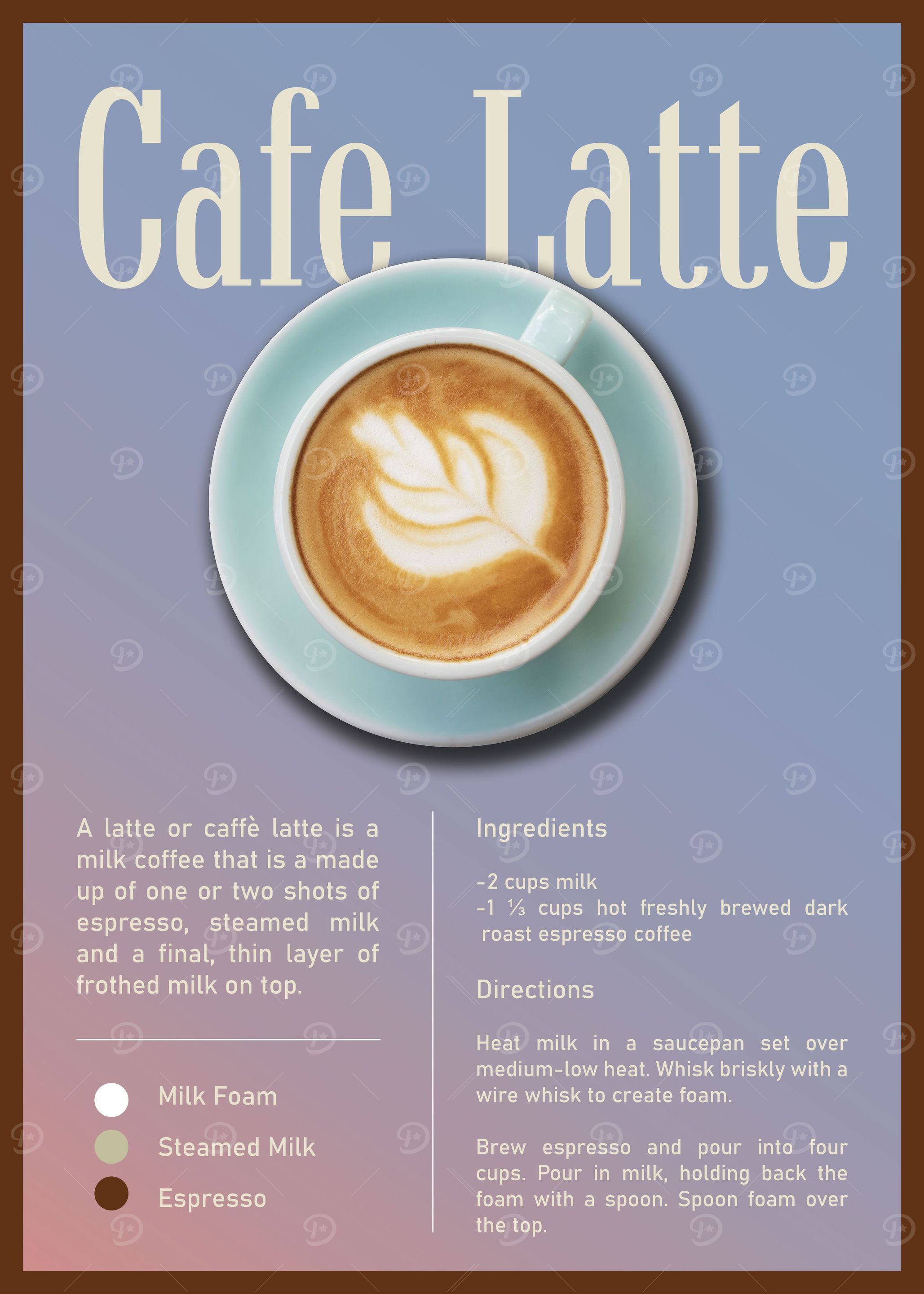 Cafe Latte Poster