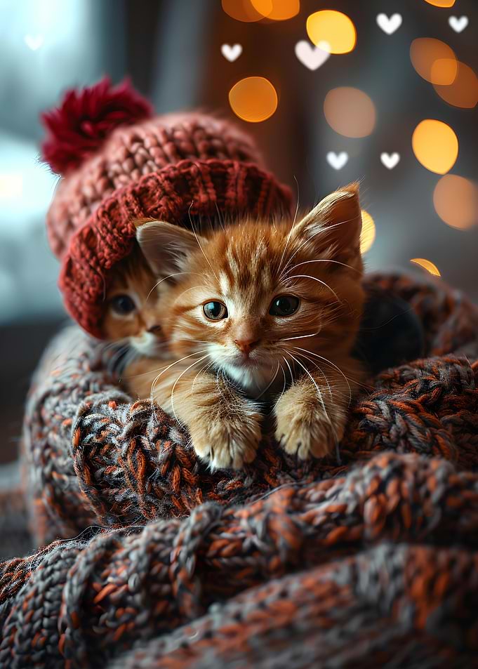 Fantasy Winter Kitten art