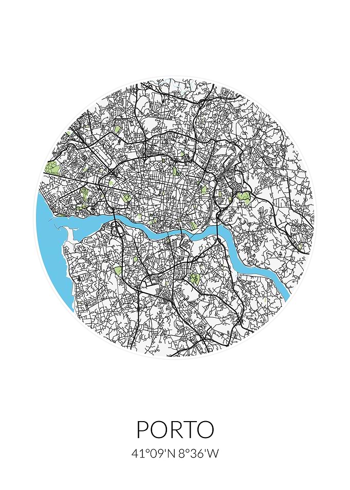 Porto Circle City Map