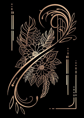 Flower gold luxury