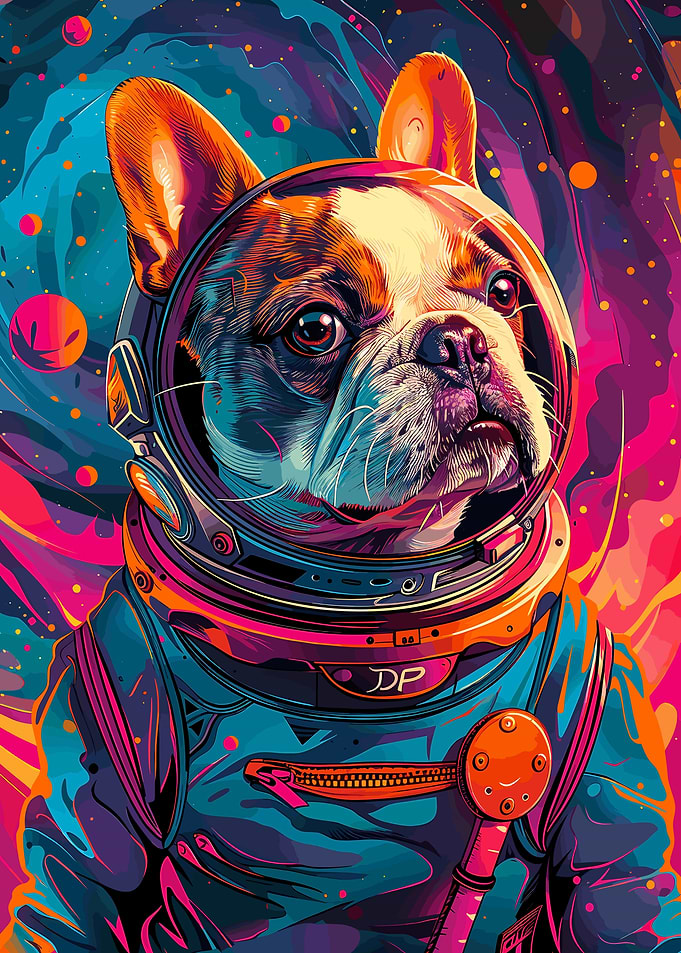 French Bulldog Astronaut