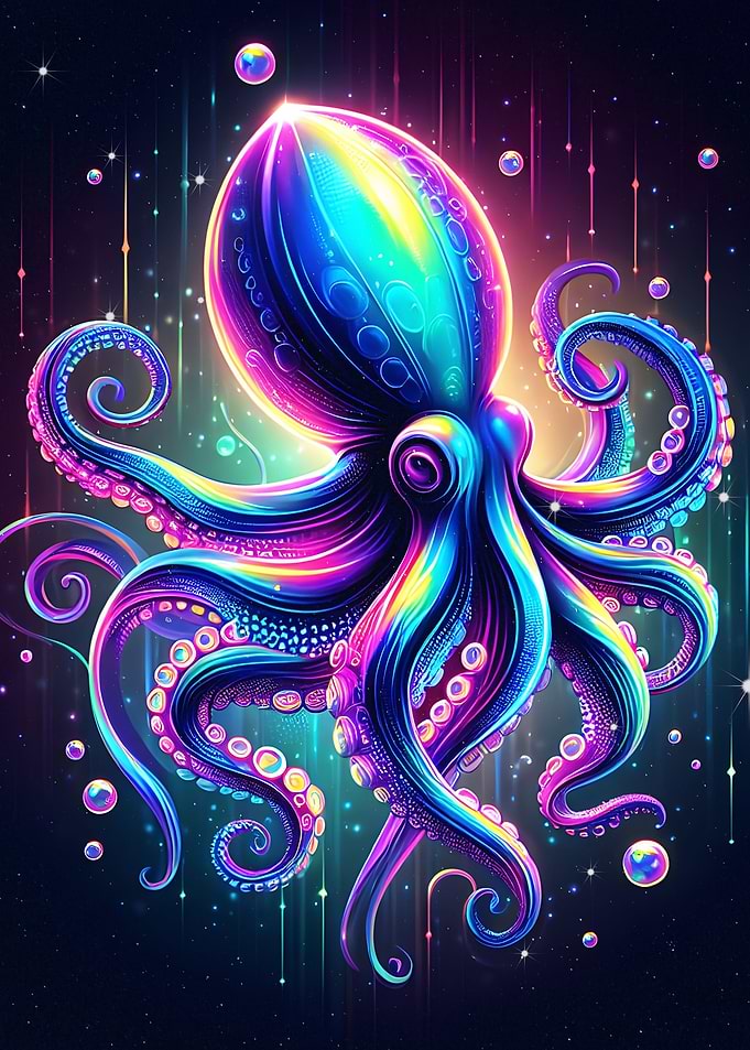 A Colorful Giant Octopus