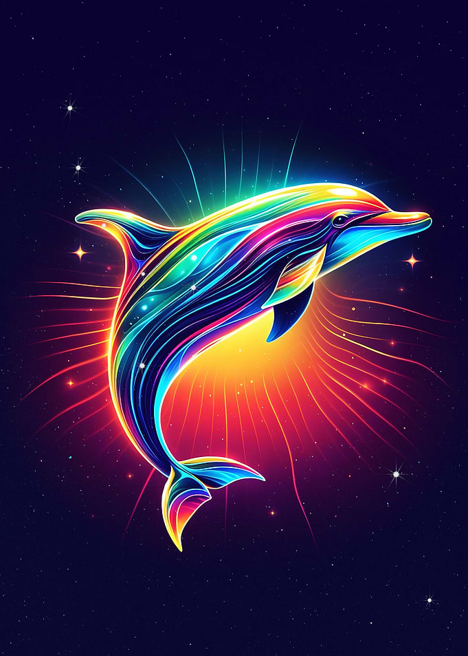 A Colorful Dolphin