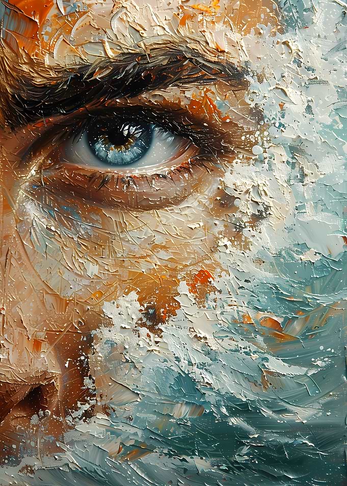 Face in oil