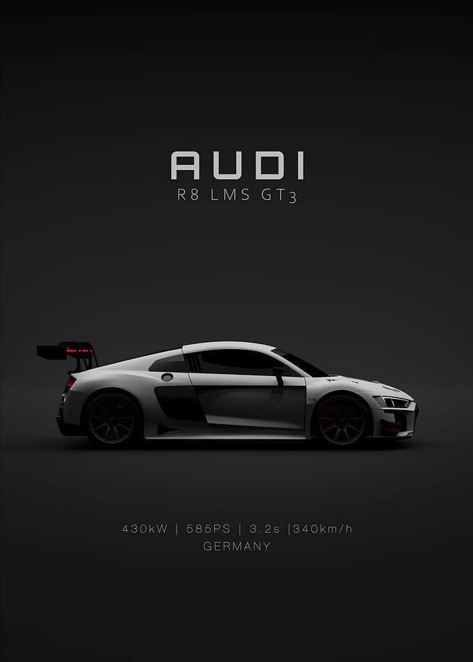 Audi R8 LMS GT3 White