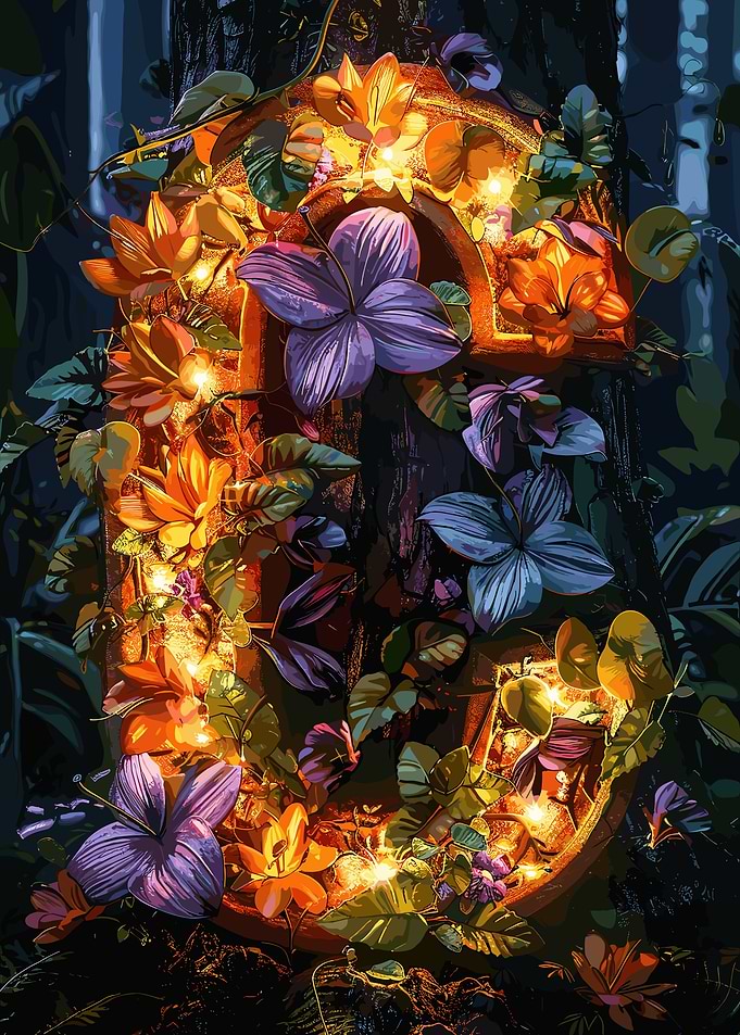 Flower Alphabet Letter C