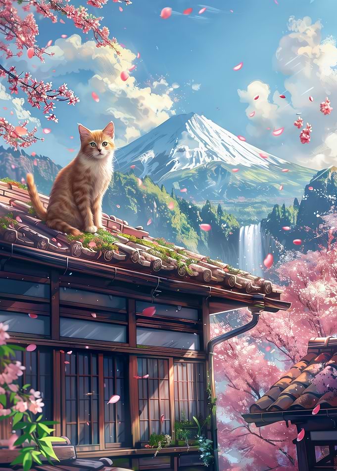 Brown cat in Tokyo