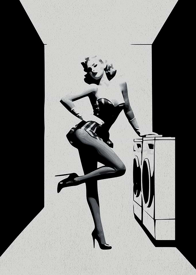 Laundry Room Retro Poster