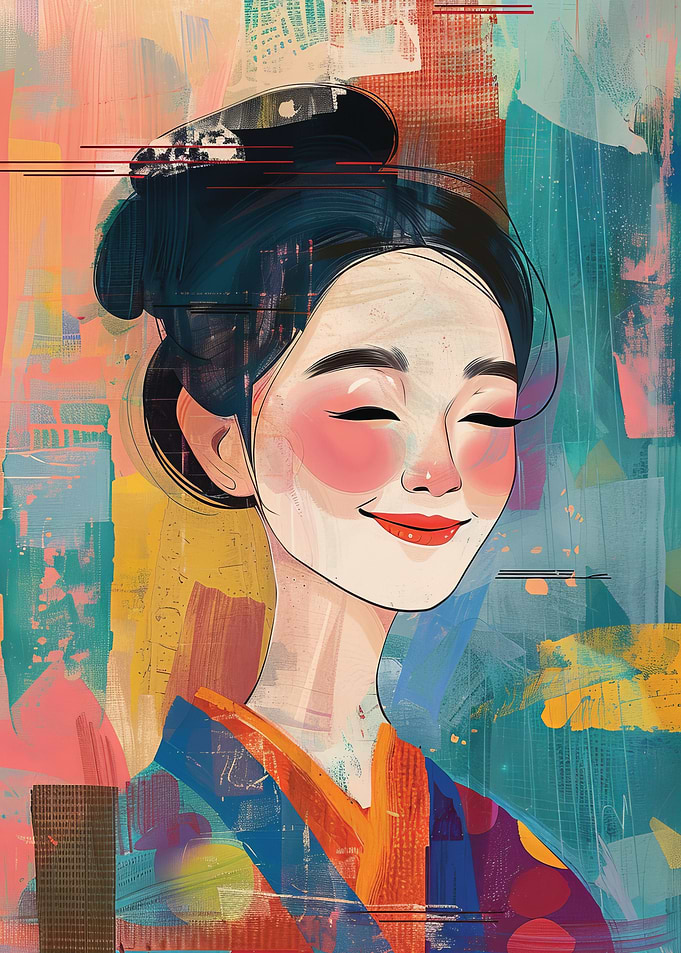 Happy Japanese Woman