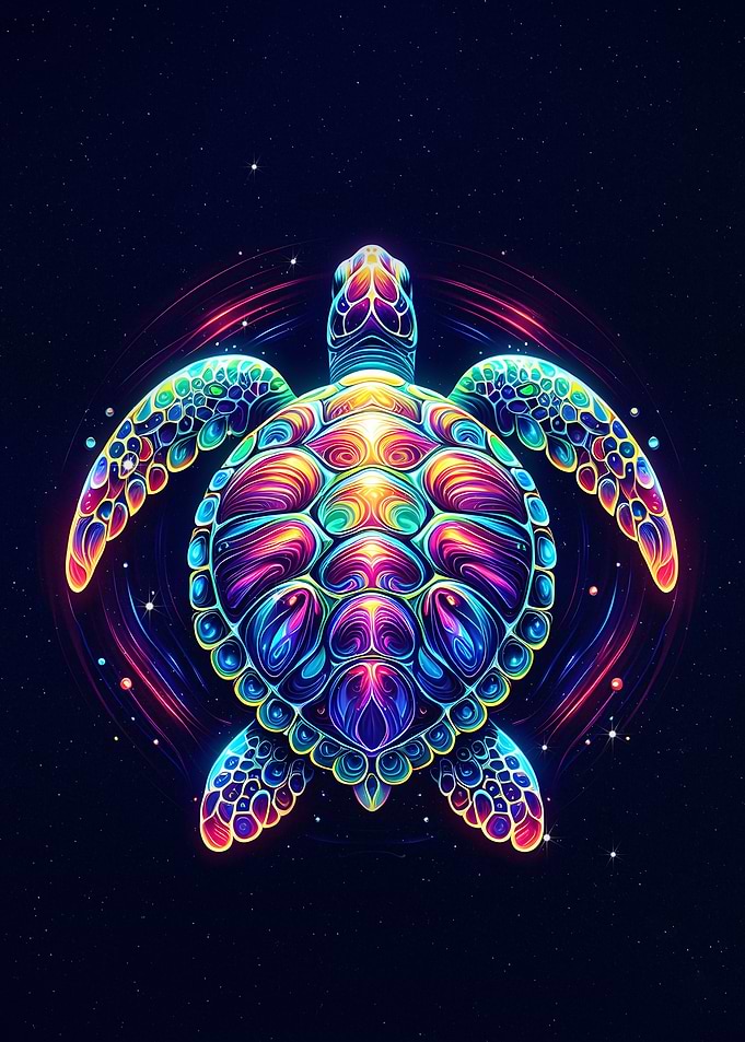 Colorful Sea Turtle