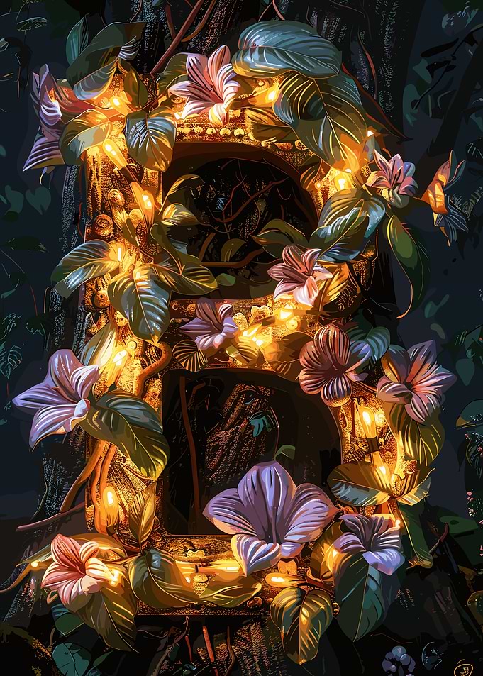 Flower Alphabet Letter B