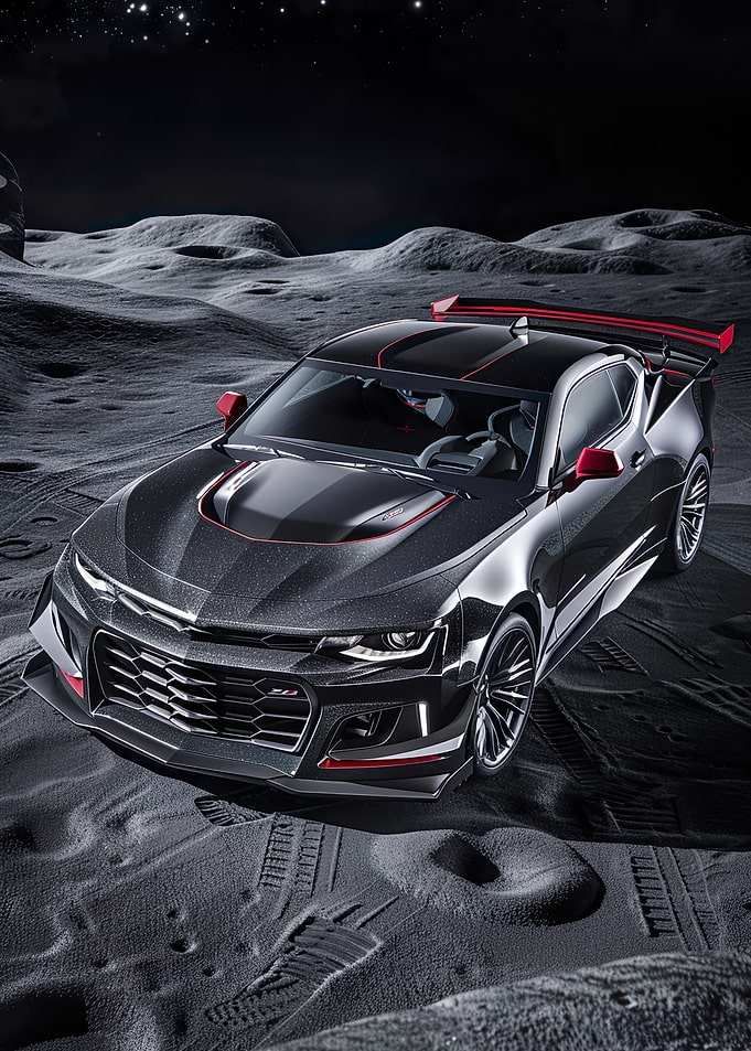 Black Sportscar on Mars