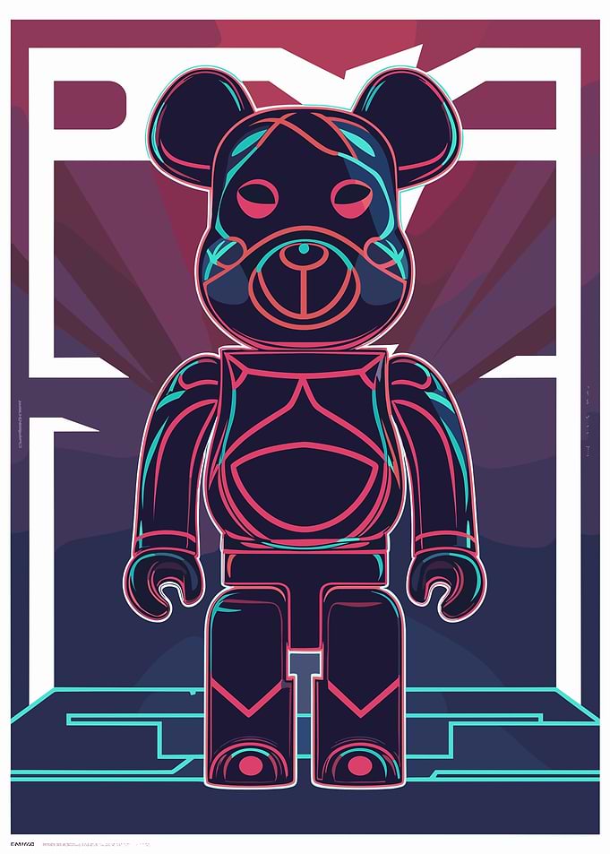 Bearbrick neon
