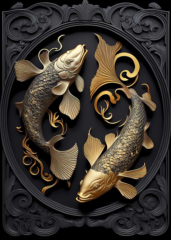 Golden Eternal Flow Fish