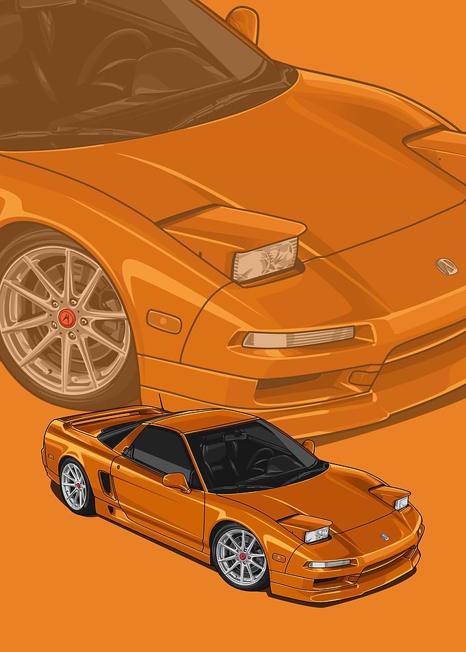 1993 Acura NSX orange